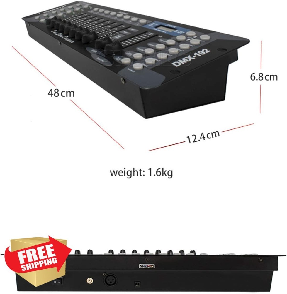 SHEHDS 192 Channel DMX Controller DJ Stage Light Console LCD