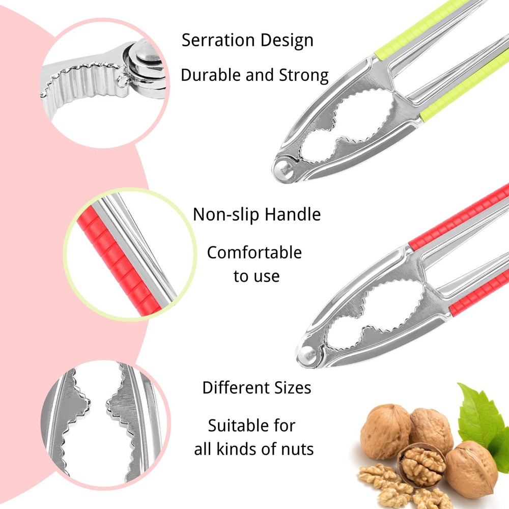 8 Pcs Nut Crackers for All Nutcracker Seafood Tools Walnut Cracker for 3# 2pcs