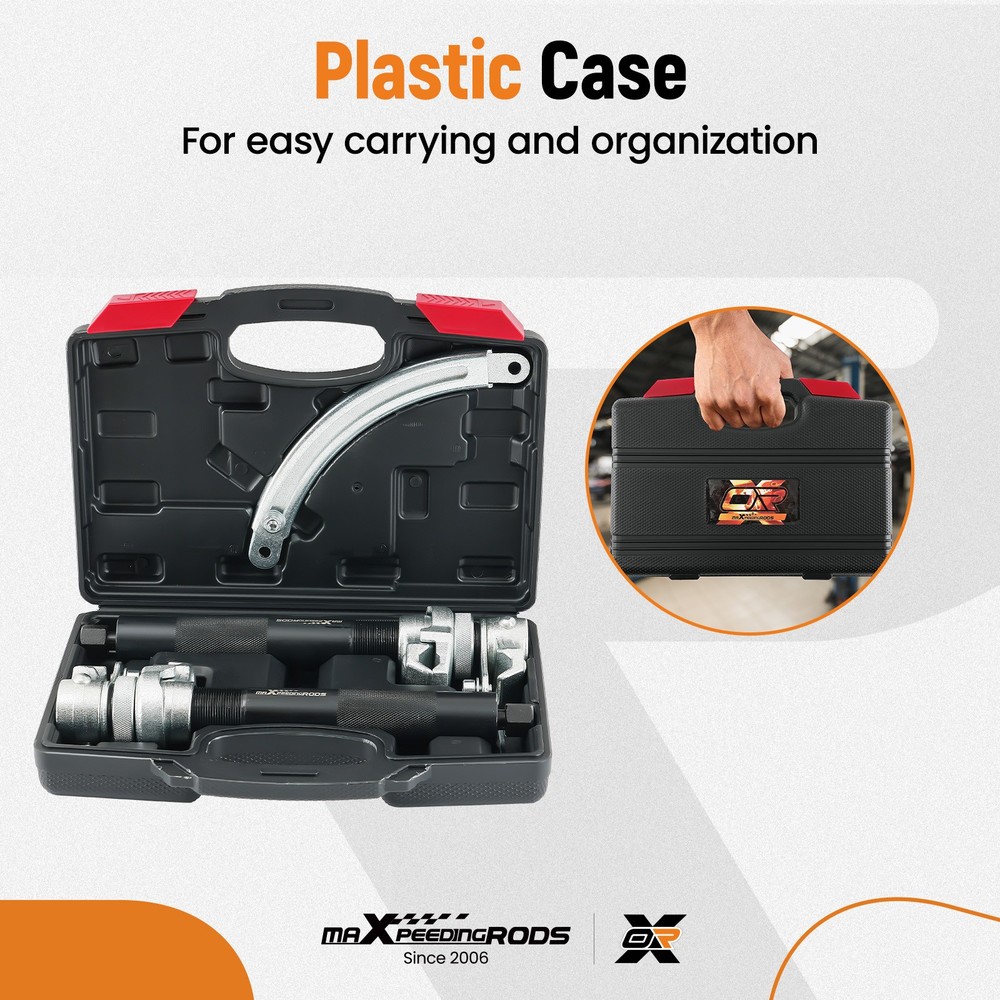 Coil Spring Compression Tool Set 2646lbs Capacity 220-310mm Adjustable 3PCS