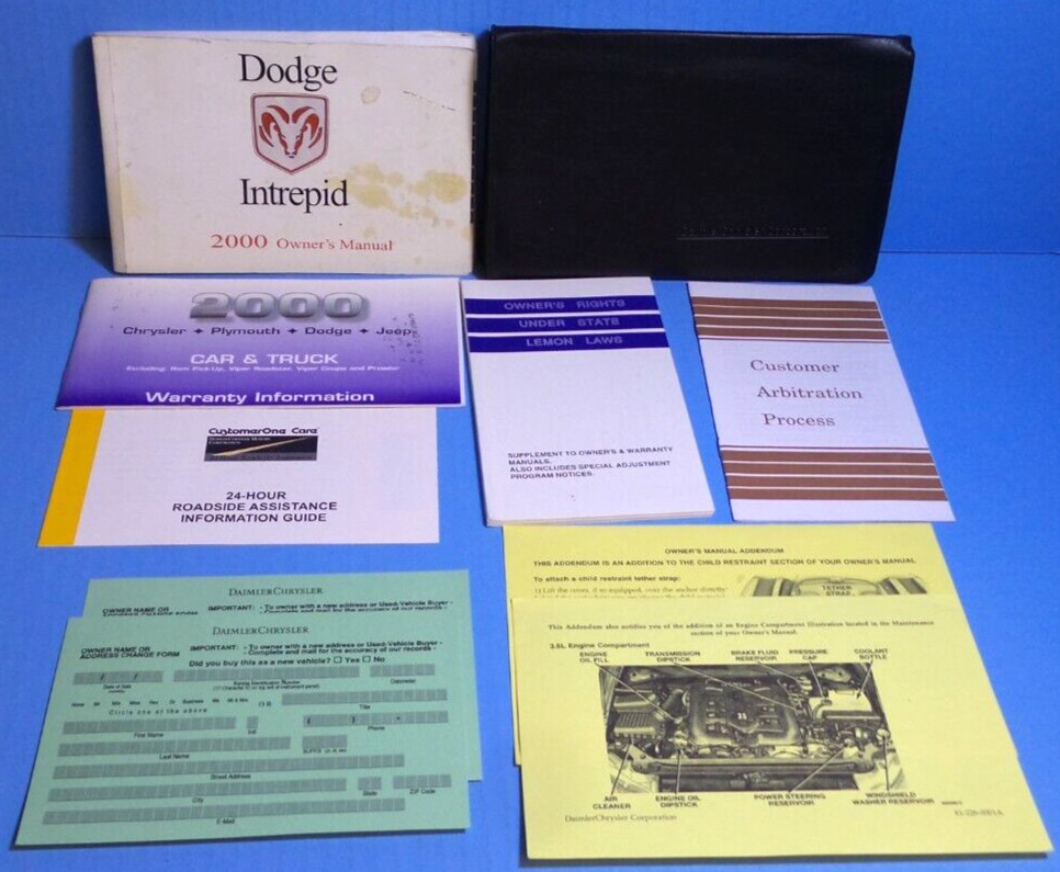 00 2000 Dodge Intrepid owners manual