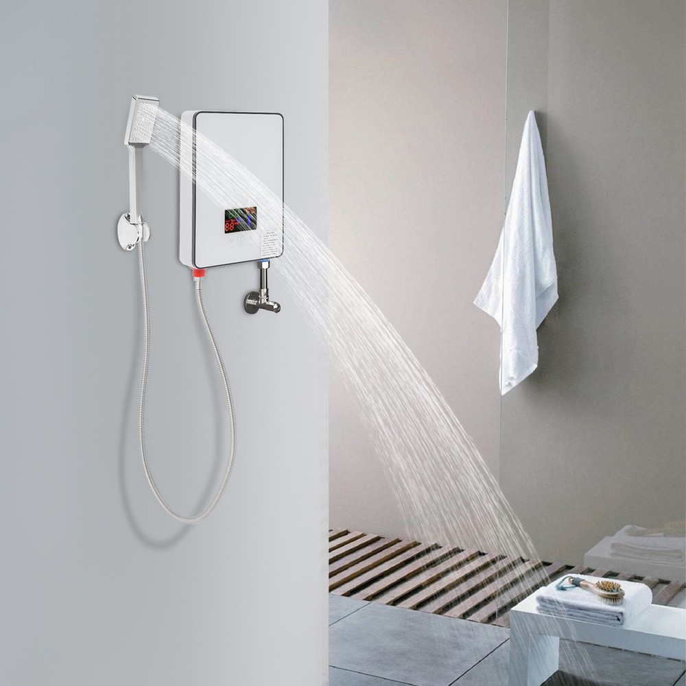 4500W 110V Whole House Electric Tankless Instant Water Heater with Shower Head