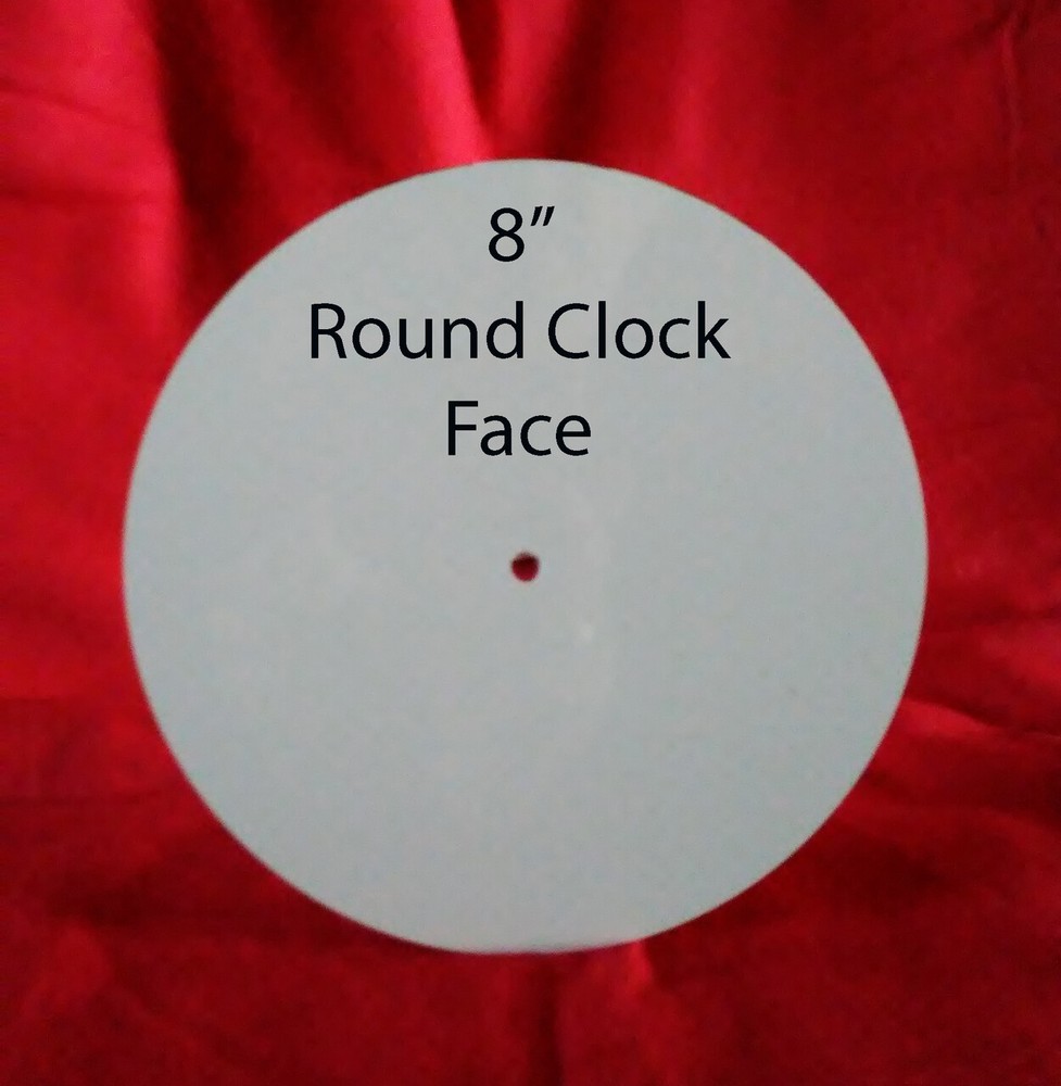 Aluminum Dye Sublimation Clock Face Blank - 8" diameter, 10PCs