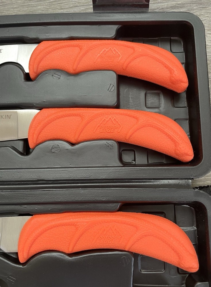 WILDLITE WL-6 5 Piece Game Processing Set W/Case 3 Knives Sharpener Gloves New
