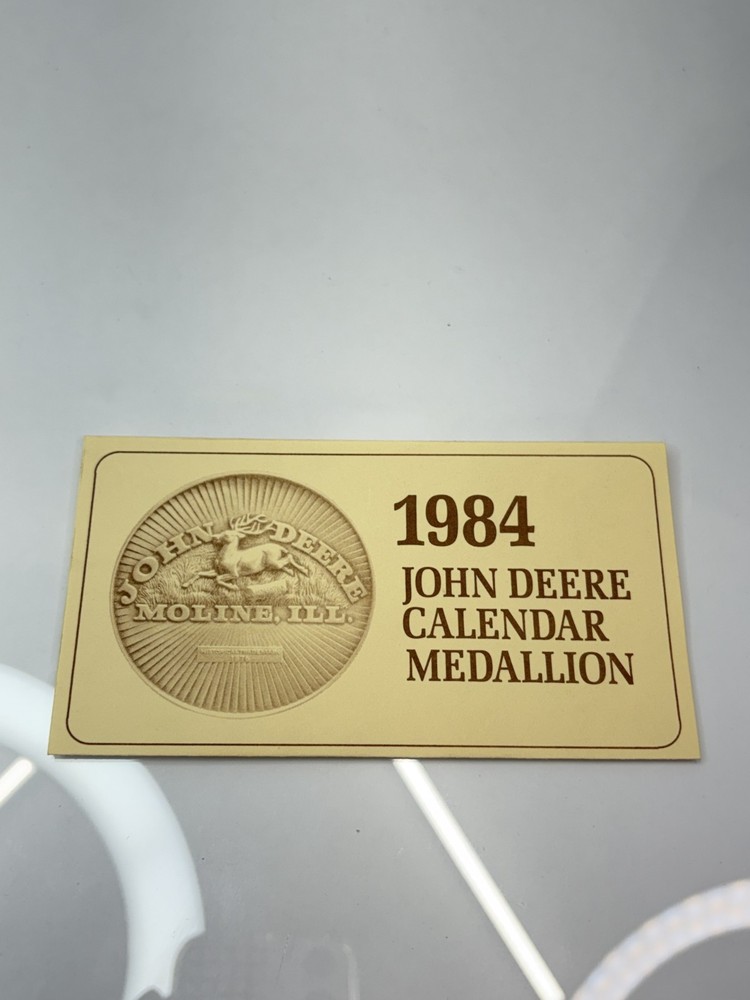 1984 John Deere Desktop Calendar Medallion