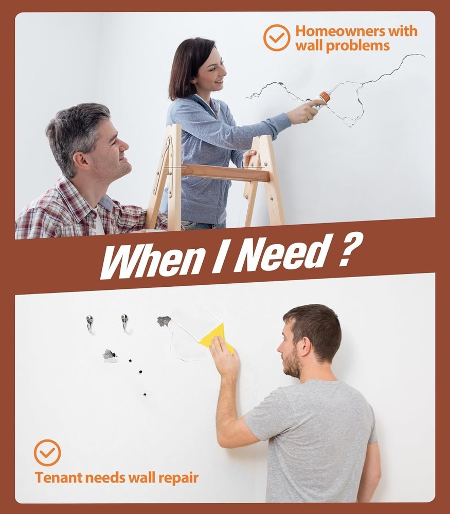 Drywall Repair Kit: 2 Pack Wall Patch Agents for Efficient Home Fixes