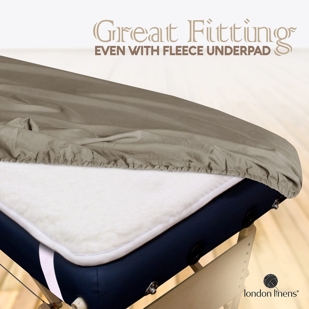 Soft Microfiber 3-Piece Massage Table Sheets - Super Lightweight, Stain and W...