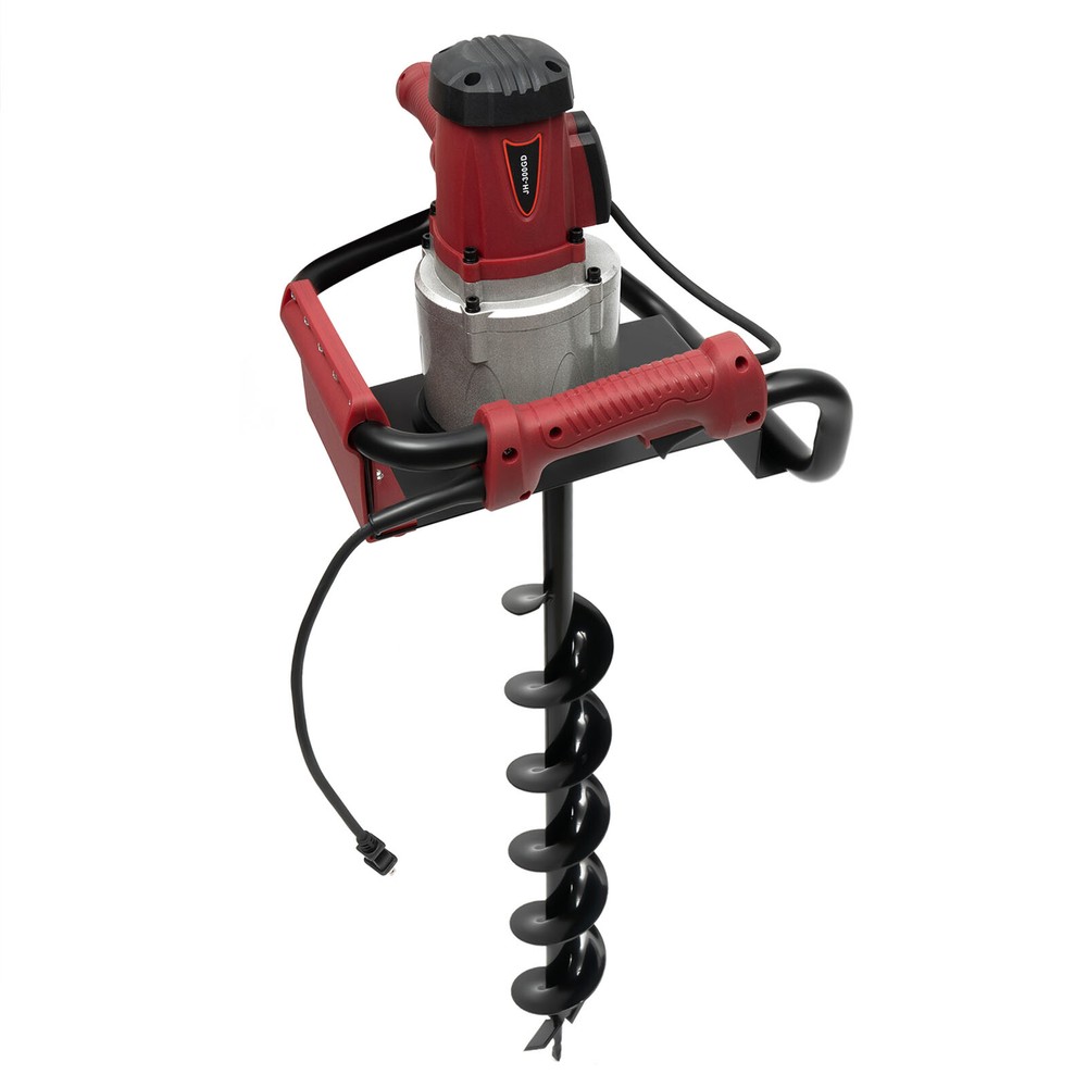 1.6HP Electric Post Hole Digger with 2 Drill Bits and Adjustable Speed