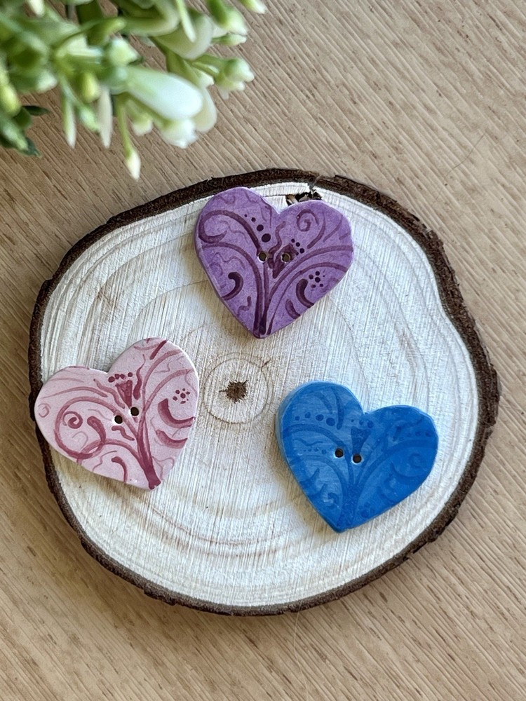 Mill Hill ceramic button JS Sapphire