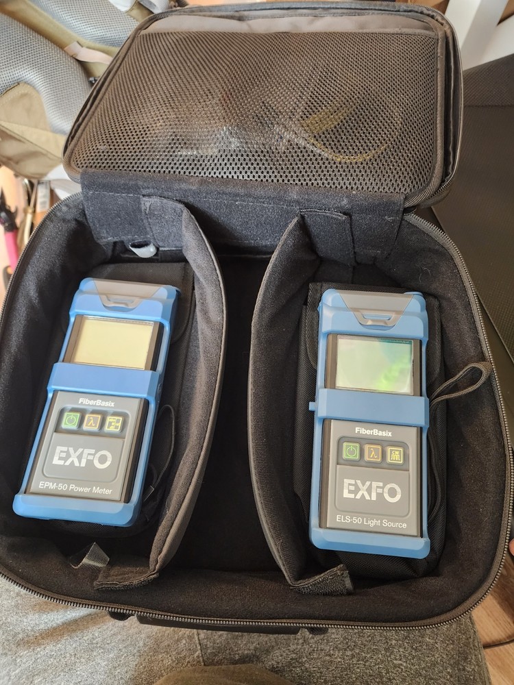 EXFO EPM-50 Fiber Basix Power Meter  ELS-50 Light Source  testing fiber networks