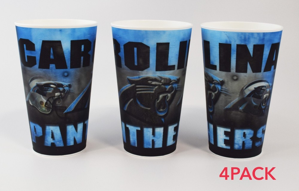 Carolina Panthers Plastic Cup 22oz - (PACK OF 4)