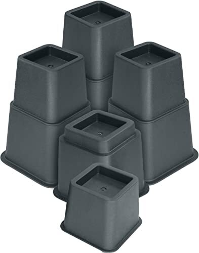 Adjustable Bed Risers, Stackable Frame Furniture Risers, 3, 5 or 8 Inch Height