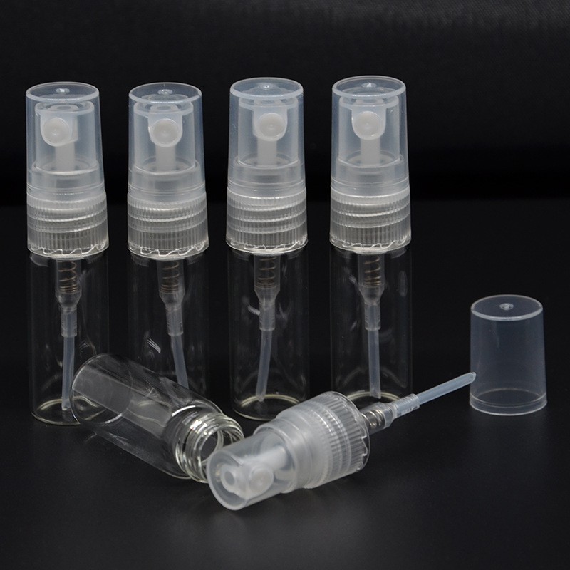 3ml empty perfume clear glass bottles mini atomizer spray refillable