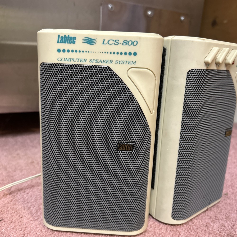Vintage Labtec LCS-800 Computer Speaker System