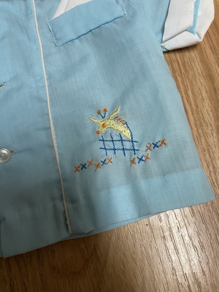Vintage Cradle Togs Size 0 Top Embroidered
