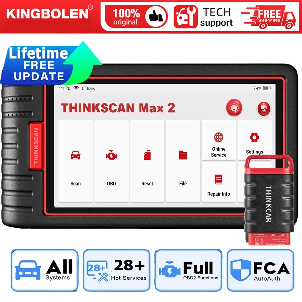 Thinkcar Thinkscan Max 2 Car OBD2 Scanner Diagnostic Tool All System Scan CANFD