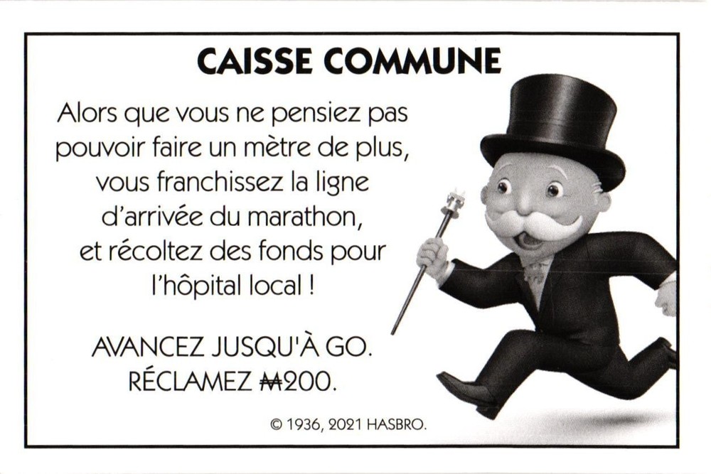 Carte Monopoly Caisse Commune
