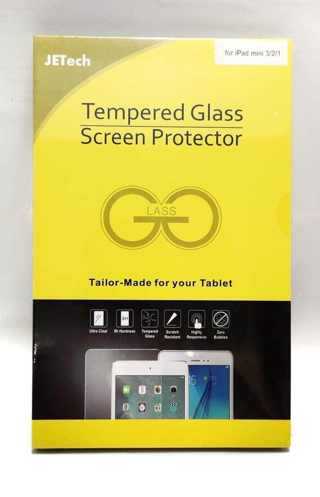 JETech Tempered Glass Screen Protector for iPad Mini 1/2/3 - New
