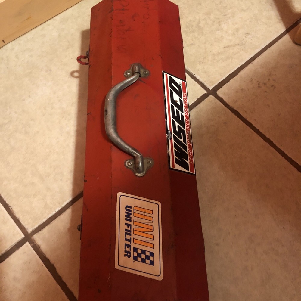 VINTAGE Wiseco Performance Piston RED TOOL BOX w/ TRAY Preowned