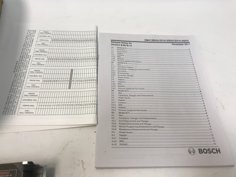 Bosch D7212GV3 Security Control Panel