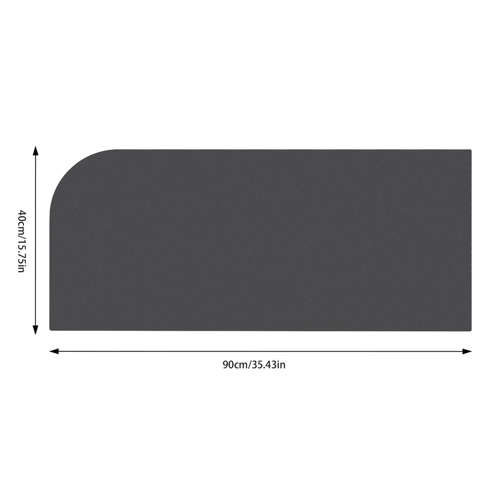 Wall-Mounted Men Urinal Partition Screen, Urinal Partition Divider Screen Black