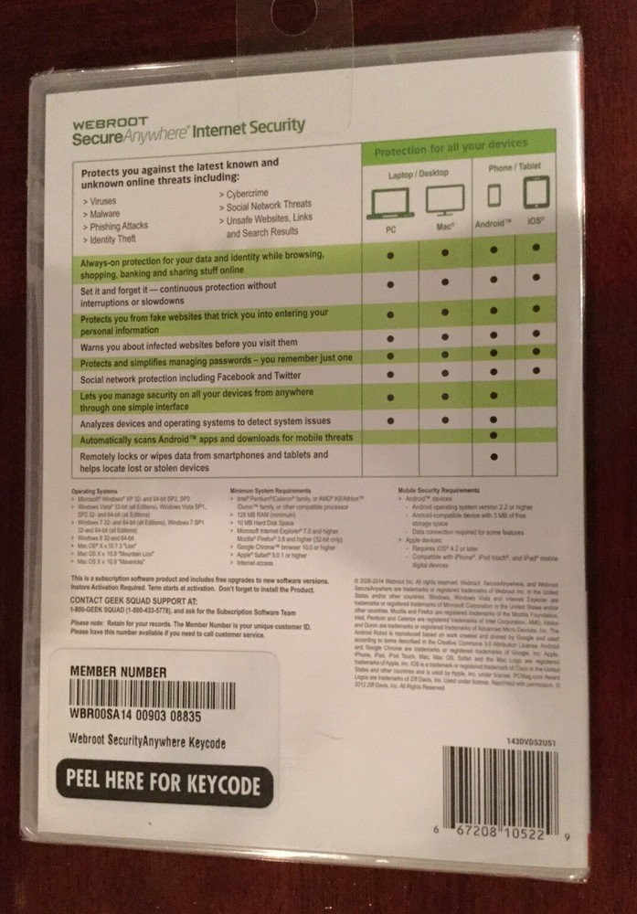 Webroot SecureAnywhere Internet Security Full Version for PC Mac & Mobile