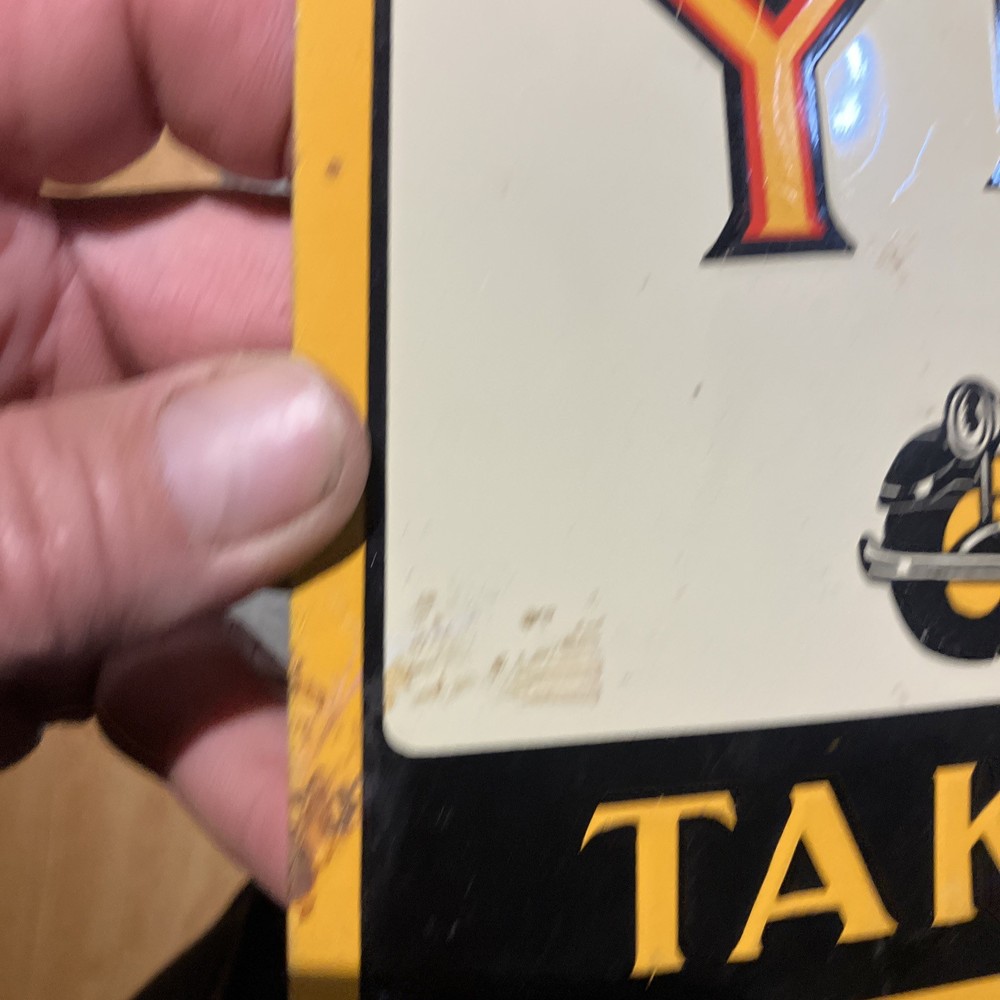 Yellow Cab Cigar Sign Original Tin