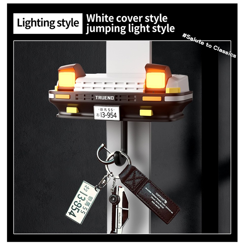Initial D AE86 & Mazd@ MX5 Miata Car Wall Key Holder - Pop-Up Headlight, Auto...