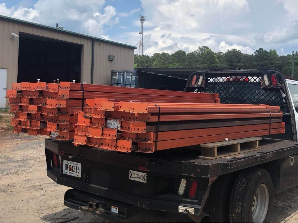 Used 120”x4 7/8 Teardrop Pallet Racking Beams