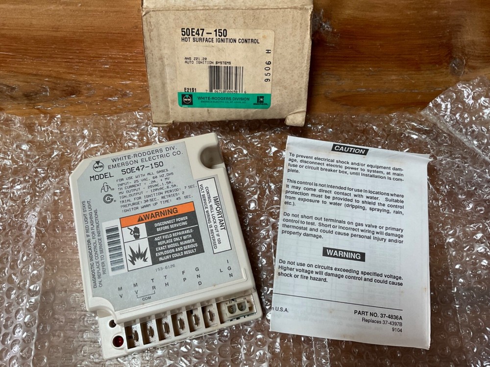 Hot Surface Ignition Control 50E47-150 White-Rodgers