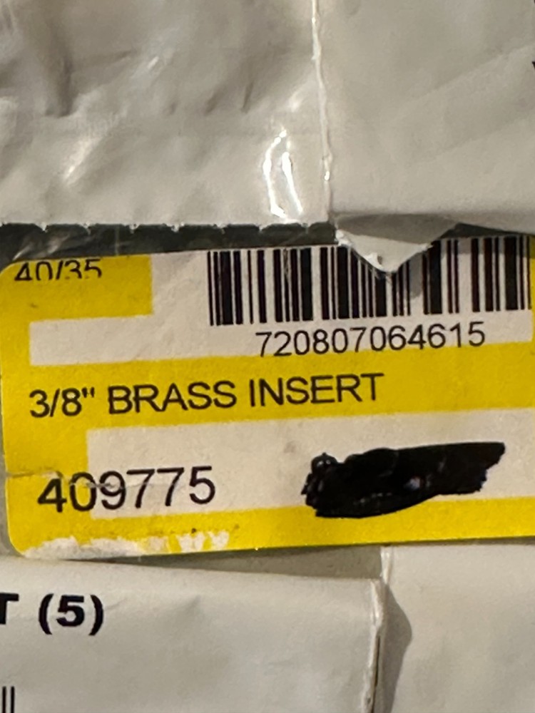 30- INSERT PACK lot Anderson Metals 3/8" Brass Compression Insert 30561-06