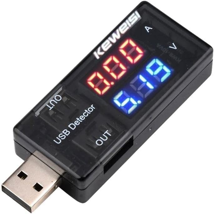Black USB Power Meter,USB Current Meter,3-9V 0-5A Voltage Tester