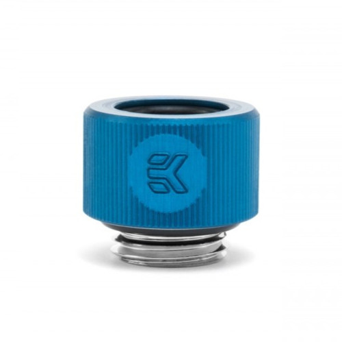 (4pcs Lot) EK-HDC Fitting 12mm Solid Tube Compression Fitting G1/4 - Blue