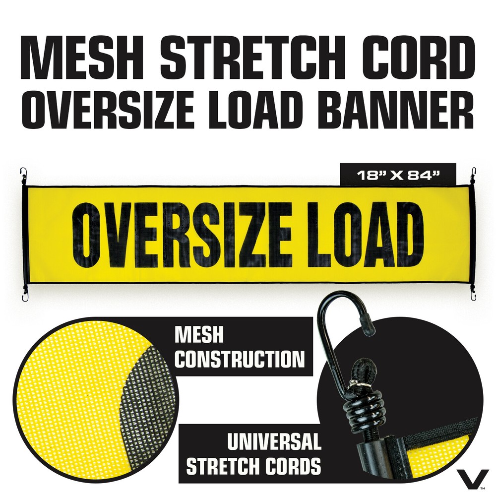 VULCAN Basic Oversize Load Stretch Cord Banner, Flags & Magnets Kit