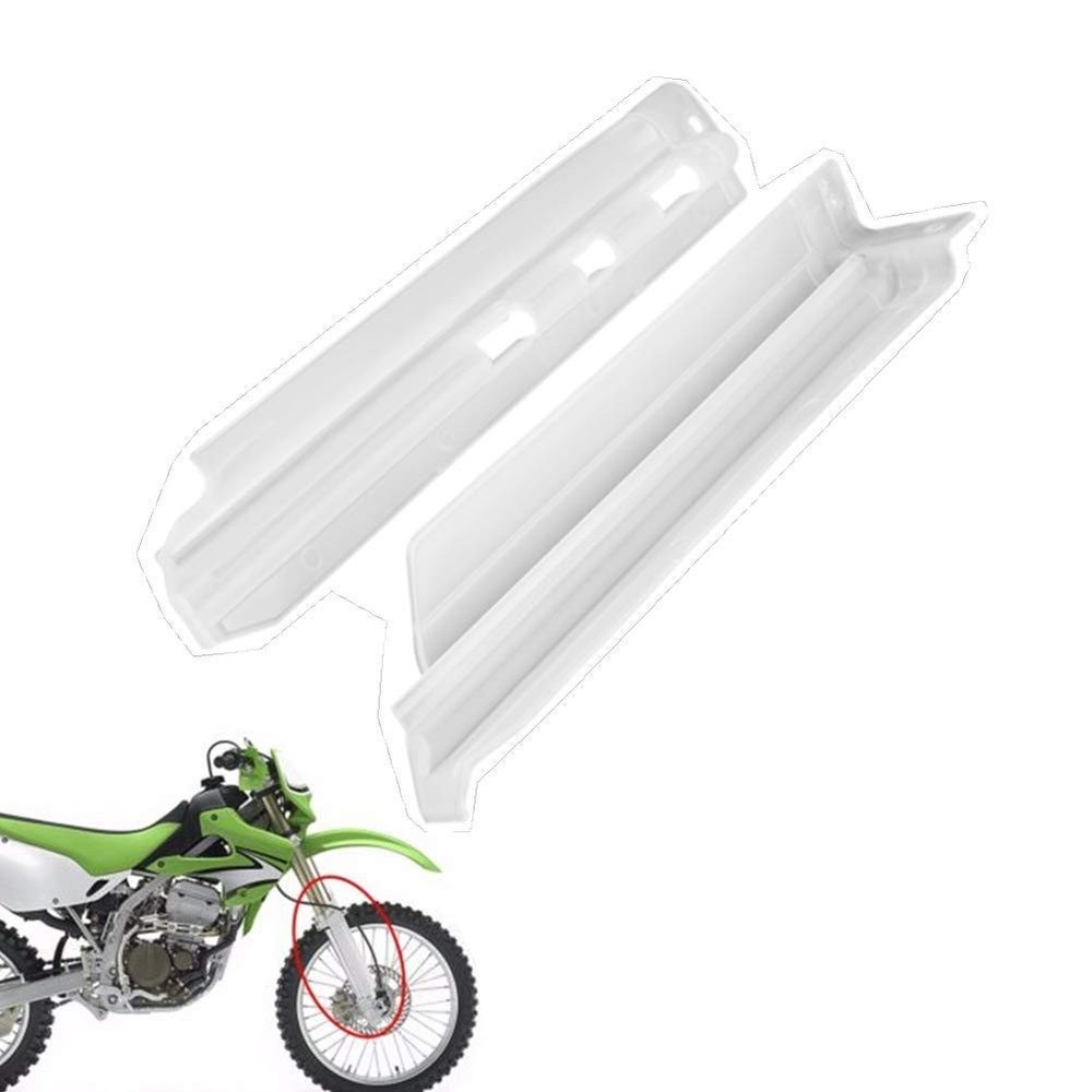 Anauto Motorcycle Fork Guards 1 Pair Front white, white