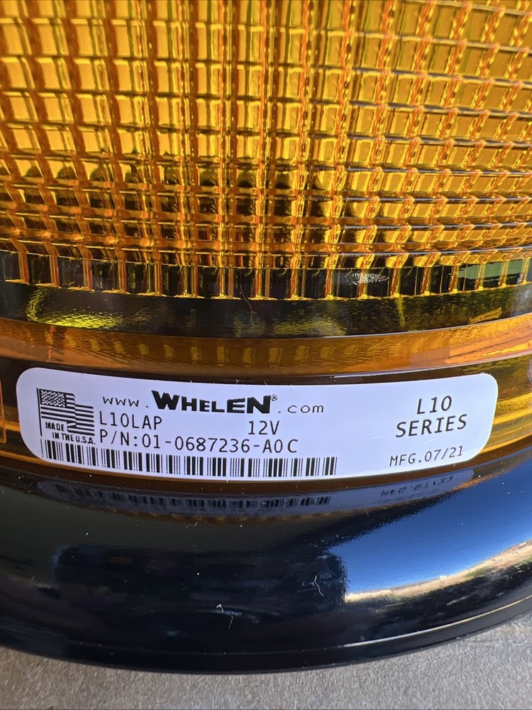 Whelen Engineering L10LAP Beacon Amber New In Box