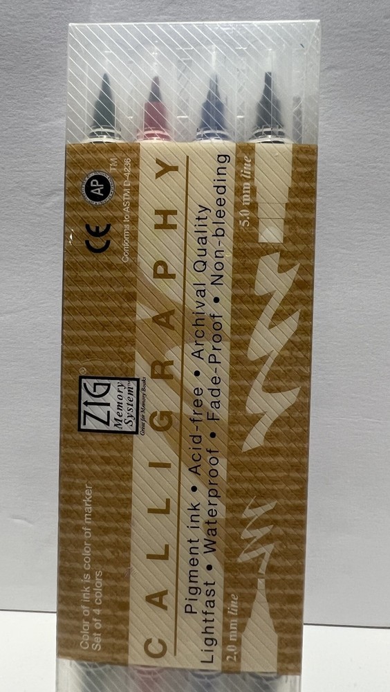 Kuretake Zig MS34004V Zig Memory System Calligraphy Marker 8 Tips