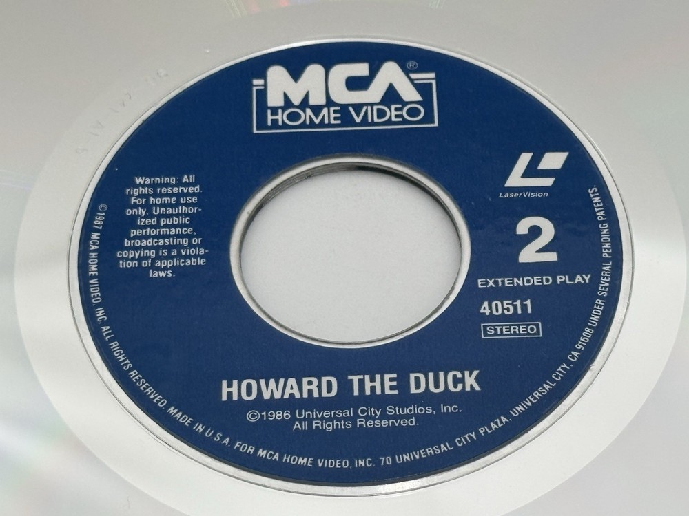 HOWARD THE DUCK (LASERDISC) 1987