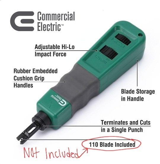 🥥 Impact Punch Down Tool Black🆕️👉AS SHOWN👈READ BELOW👇