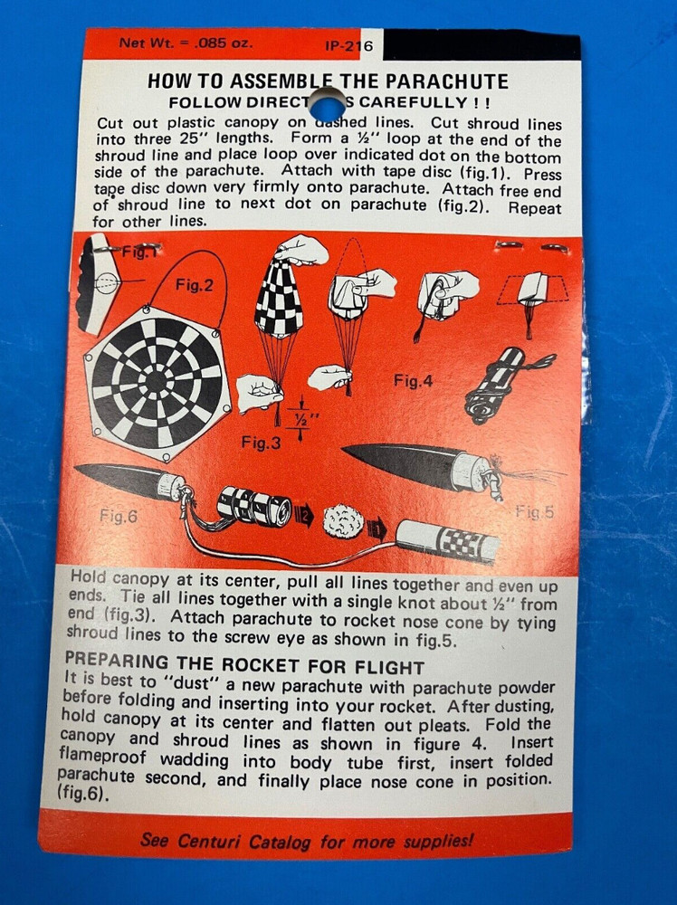 Centuri 12" Blue Chute Pak, CP12