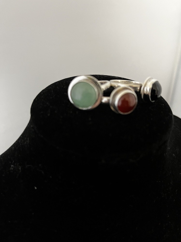Silver Ring Simple Ring Single Stone Handmade Ring
