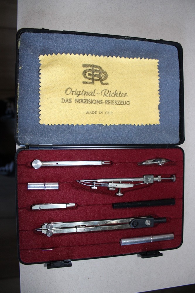 Vintage Original Richter Drafting Set  Made in GDR
