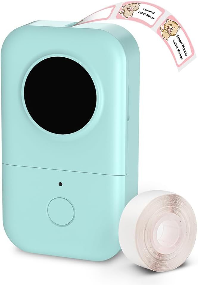 Phomemo D30 Label Maker Machine, Portable Bluetooth Mini Mini, Green