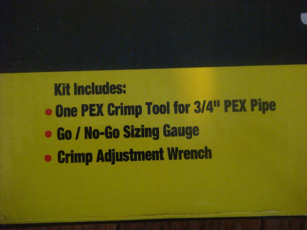 Apollo 3/4 PEX Crimp Tool Kit Model 69PTKH00144 New!!!