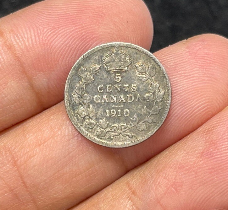 1910 Canada 5 Cents Coin
