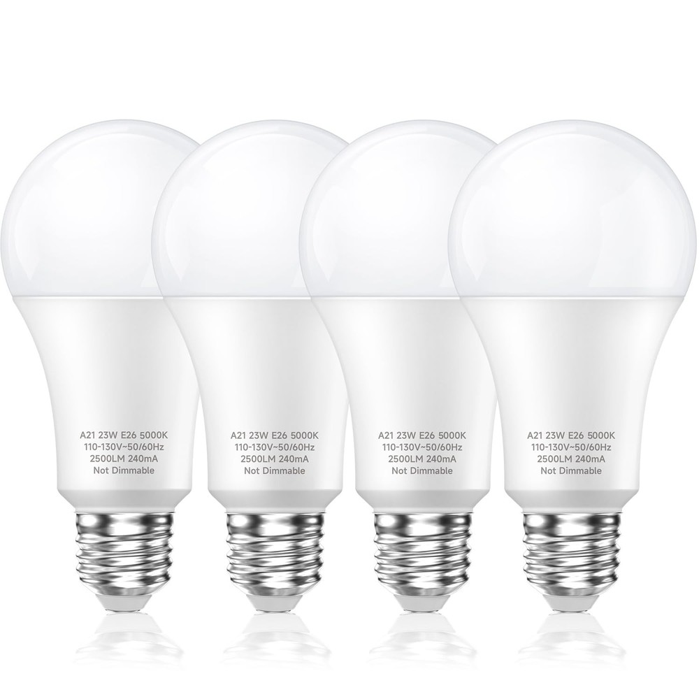 150 Watt LED Light Bulbs, Daylight White 5000K, 2500 Lumens Super Bright LED ...