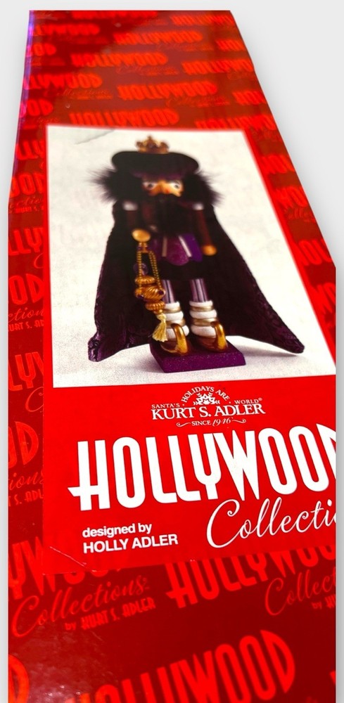 Kurt Adler Hollywood Nutcracker Purple King Nutcracker 18" HA0091