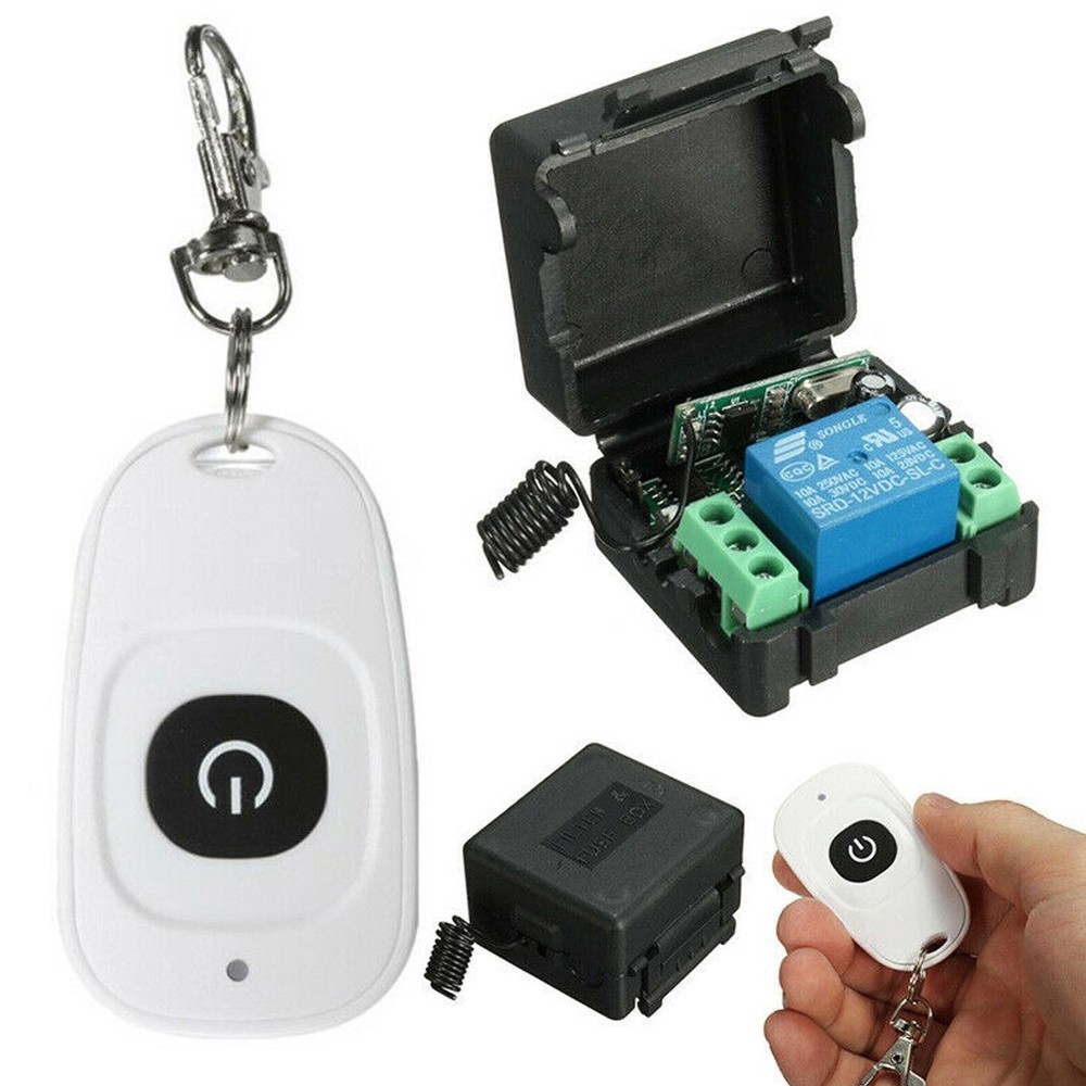 12V Relay/1CH Wireless RF Garage Door Remote Control Switch Receiver Transmitter