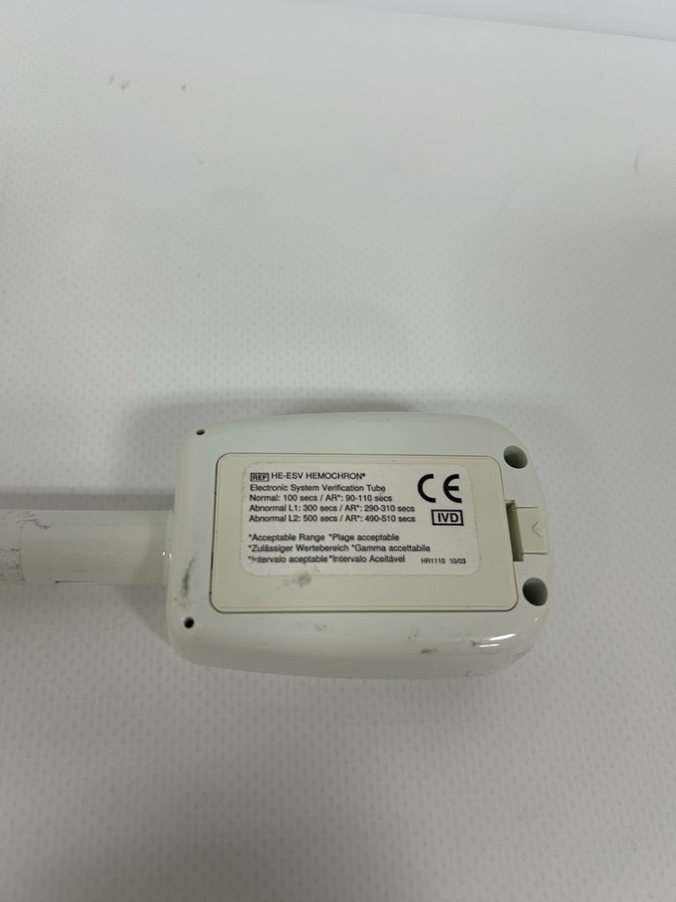 Hemochron Response HE-ESV Electronics System Verification Tube
