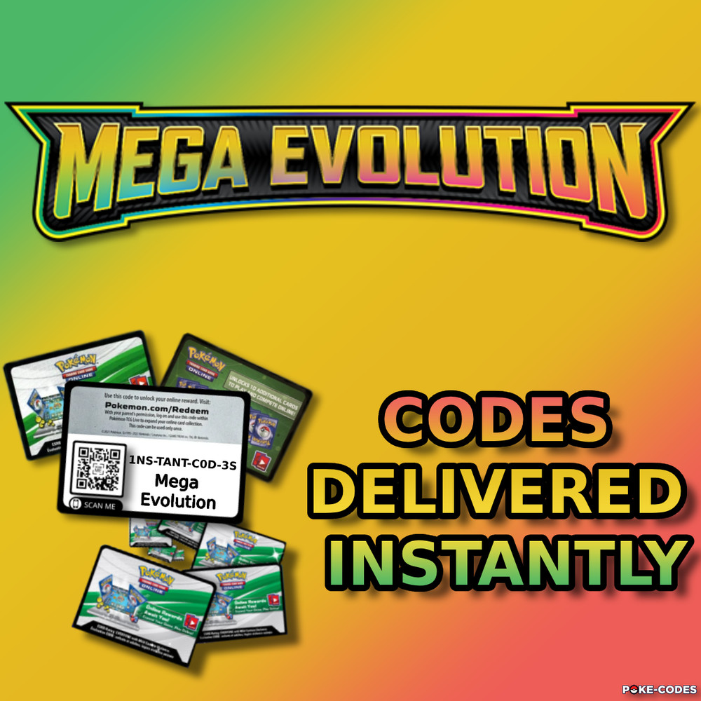 Pokemon - Mega Evolution TCG Code Cards INSTANT DELIVERY