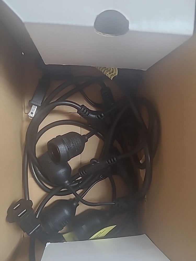 Hampton Bay FLAME EFFECT or SOLID 6-Light 12 ft. LED S14 String Lights A1